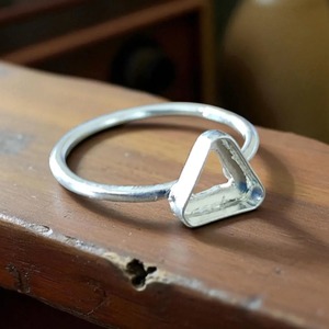 2025 nouveauté trillion 5mm anneau blanc 925 bande en argent Sterling pour bricolage pierres précieuses réglage fabrication de bijoux à la main anneau Base - Product Image 2