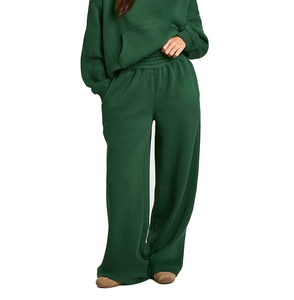 Pantalon droit pour femme en coton, taille haute, bas de survêtement assorti, impression 3D personnalisée, pantalon de survêtement - Product Image 4