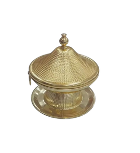 Bol à dattes arabe de style moyen-oriental avec des pots à khajoor noirs finis avec un support, vaisselle, bols à dattes au chocolat - Product Image 4