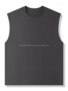 Débardeur pour homme à vendre, meilleur fournisseur, débardeur à manches courtes, col rond, coupe confortable, débardeur pour adulte - Product Image 3