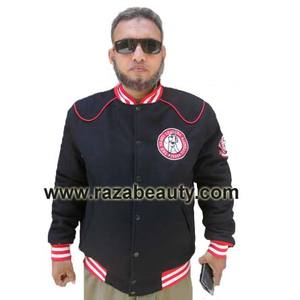 Chaquetas con letras de béisbol de chenilla bordadas de lana con logotipo personalizado para hombre, chaqueta universitaria de manga de cuero en blanco Vintage para hombre - Product Image 3