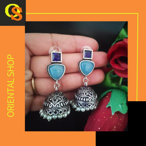 Ensemble de boucles d'oreilles de haute qualité avec des boucles d'oreilles traditionnelles et en pierre naturelle, ensemble de bijoux à vendre par les exportateurs - Product Image 3