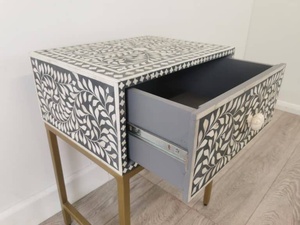 Mobilier d'intérieur personnalisé pour la maison Table de consols en incrustation d'os de style moderne pour chambre à coucher et hôtel Application - Product Image 3