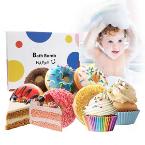 Oem Aromatherapy Food Fruits Scented Honey Essential Oil Cute Ice Cream Dessert Cake Cupcake Donut Bath Bomb