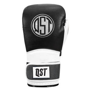 QST <b>Black</b> Adult Boxing Gloves Tear Resistant 8oz-16oz Leather Moisture Wicking Waterproof Hook Loop Closure Unisex Gloves - Product Image 2