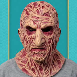 Masque de zombie Freddy Krueger pour Halloween, accessoire de fête et de festival, costume de cosplay, masque d'horreur en latex et feutre - Product Image 2