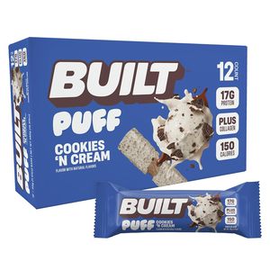 BUILT <b>Bar</b> Puff Protein <b>Bars</b> - Cookies 'N Cream - 12 Count - Product Image 2