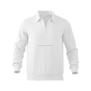 Sweat-shirt à manches longues pour hommes Vintage Half Zipper Lapel Neck Long Sleeve Tops Winter Fall Casual Streetwear Sweatshirts - Product Image 4