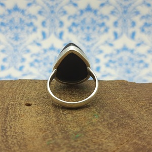 Tendance 2025 vente en gros 925 argent Sterling noir Onyx bague épaisse bague en argent bijoux en argent fin cadeau pour elle - Product Image 3