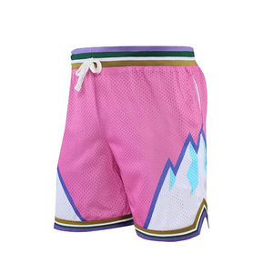 New Design Customized Color Basketball <b>Shorts</b> for Men Custom Graphic Printed Sportswear <b>Mesh</b> <b>Shorts</b> for Adults Laker - Product Image 2
