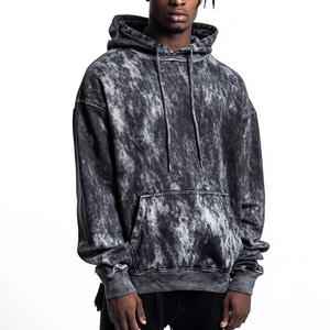 Sweat-shirts à capuche unisexes surdimensionnés en molleton doublé pour l'hiver, séchage rapide, logo personnalisé, délavage acide, épaules tombantes, 100% coton, vente en gros - Product Image 4