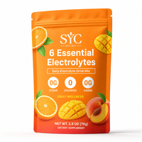 SYC BIO 6 Essentiële Elektrolyten Drinkmix Hydratatie Ondersteuning Vitamine C 70g Sachet Voedingssupplement Fabrieksprijs Groothandel