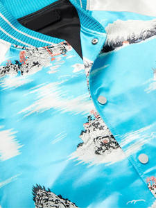 Chaqueta Bomber de Alta Calidad, Personalizada, de Seda y Algodón, con Bordado Chenille, Parches, Estilo Vintage, para Equipo de Béisbol - Product Image 4