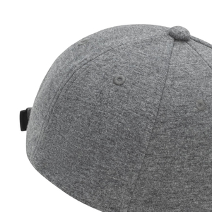 Unisex 6-Panel Baseball Cap Solid Gray Cotton Jersey Fitted Adjustable Casual Wear for Adults - Product Image 5