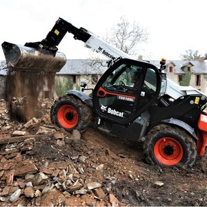 Mini Telehandler Telescopic Handler <b>Red</b> Hydraulic Boom Lift Heavy Duty Construction Equipment 4500KG 2001-4000 Hours <b>Pump</b> - Product Image 2