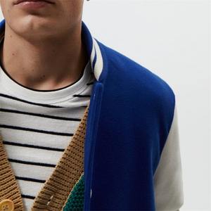 Blouson bombardier personnalisé de qualité pour hommes manches en cuir broderie en chenille vestes d'université Letterman pour baseball pour hommes - Product Image 2