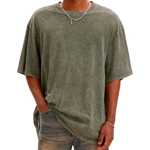 T-shirts pour hommes personnalisés de haute qualité avec impression de style vintage graphique 100% coton biologique respirant grande taille Logo délavé à l'acide surdimensionné - Product Image 1