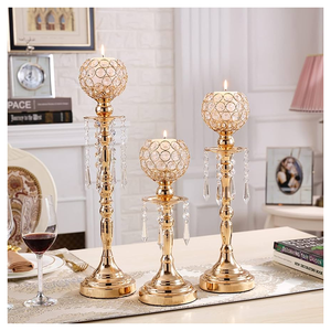 Lujoso portavelas perfumado de cristal de Metal, artículo decorativo para el hogar de boda para decoración festiva, portavelas - Product Image 6