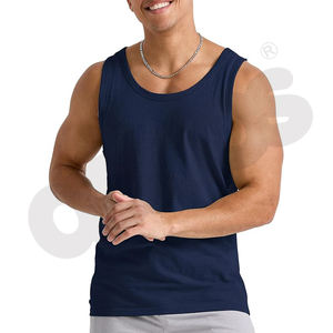 Camisetas sin mangas para hombre, chaleco sólido de algodón 100%, camisetas sin mangas transpirables para hombre, camiseta interior cómoda para correr informal ajustada para gimnasio para hombre - Product Image 2