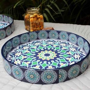 Bandeja de Servicio de Diseño con Recubrimiento de Esmalte de Madera MDF, Bandeja de Mesa de Alta Calidad para Hoteles y Restaurantes - Product Image 2