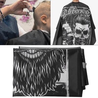 Cape de Barbier Professionnelle Personnalisable pour Hommes – Logo sur Mesure, Imperméable, en Polyester/Nylon Recyclable, pour Salon de Coiffure, avec Boutons-Pression, Couleur Personnalisée