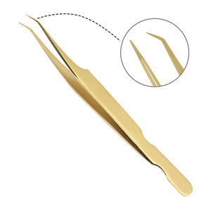 แหนบขนตาปลอมแหนบปลายโค้งแบบกำหนดเองปริมาณปลายสแตนเลสฉลากตามสั่ง - Product Image 6