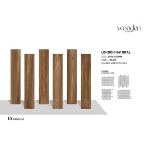 Carreaux de porcelaine à bande en bois vert royal de haute qualité 200x1200mm 20x120cm 8x48 pouces intérieurs de sol en vinyle céramique brillante - Product Image 4