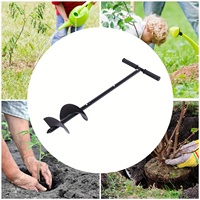 20*85CM Plantation manuelle de semis Sol meuble Creuser des trous Légumes Forestspiral Rod Garden Ground Alloy Drill Bit Twist Tools