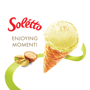 Cornet de glace pistache et marcipan SOLETTO 75g, vente en gros auprès du fabricant - Product Image 2