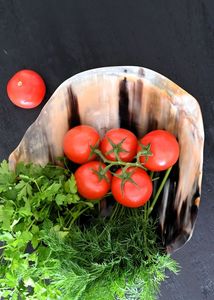 WHAT WATERS BOL EN CORNE DE BUFFALO POUR SERVIR LES ALIMENTS Bol en corne décoratif UNIQUE pour centres de table Bol en corne durable - Product Image 5