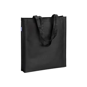 Borse Shopper Promozionali Eco-Friendly in R-PET con Manici Lunghi e Design Resistente con Soffietto - Product Image 3