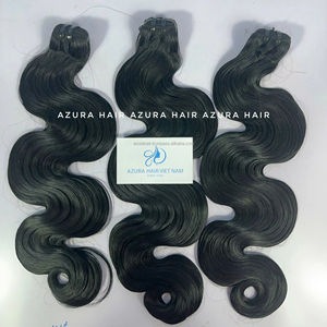 Extensión de cabello humano vietnamita teñido negro Natural 100%, trama de piel ondulada de cuerpo completo, ¡superventa! Sin enredos, sin desprendimiento - Product Image 3