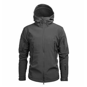 Chaqueta Softshell con cremallera Unisex con capucha a prueba de viento estilo informal cierre de cremallera ligera chaqueta a prueba de viento - Product Image 2