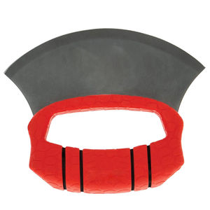 มีดสแตนเลสดามัสกัสเหล็กอูลูแฮนด์เมดใช้งานหนักมีดเชฟมือจับไม้สำหรับงานตัดหนักอาหารจานด่วนสำหรับเตรียมอาหารมือขวา - Product Image 3