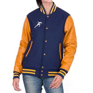 Chaquetas universitarias de béisbol transpirables de invierno con logotipo personalizado y manga de lana y cuero con nuevo diseño de moda estilo callejero en blanco al por mayor - Product Image 6