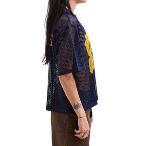 เสื้อเจอร์ซี่อเมริกันฟุตบอลระบายอากาศได้ดีเสื้อตาข่ายผ้าฝ้าย100% วัสดุดีพิมพ์ลายทรงหลวม - Product Image 2