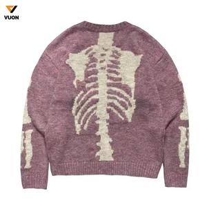 Offre Spéciale hommes hiver mode pull col rond pull torsadé doux thermique rayé coton tricoté côtelé garnitures pull - Product Image 5