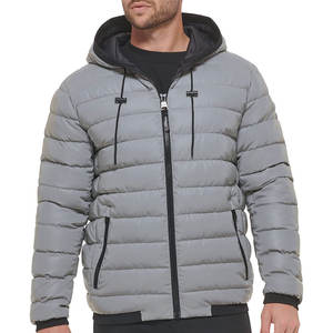 Veste matelassée fine pour hommes Manteaux personnalisables de haute qualité avec blocs de couleurs Vestes en duvet bon marché en gros - Product Image 1