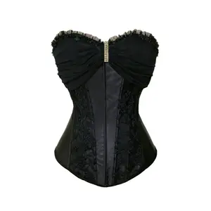 Espartilho, corset modelador de cintura sexy, espartilho, preto e branco