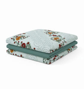 Ensemble de draps en coton biologique de luxe et confortable 500TC pour toutes les saisons, respirant, taille King, literie avec deux taies d'oreiller pour hôtel et hôpital - Product Image 5