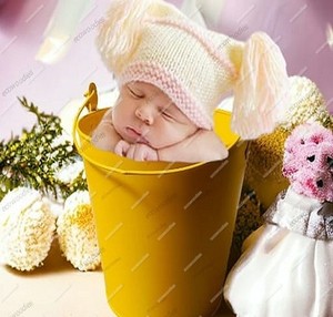 Accesorios de fotografía para recién nacidos, cubo redondeado de metal amarillo para bebés y bebés para interiores y exteriores para uso en la sala de estar - Product Image 4