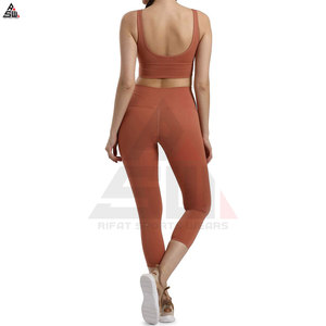 Nouvelle Collection : Ensemble de Yoga 2 Pièces pour Femme – Taille Haute, Effet Push-up, Grande Taille, Couleur Unie, Séchage Rapide, Respirant – Idéal pour le Sport et le Fitness - Product Image 2