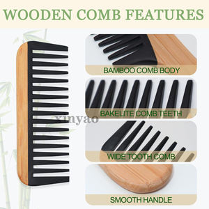 Peine de Madera Ecológico Hecho a Mano con Forma Natural, Estilo Feng Shui y Religioso, Alta Calidad, Venta al por Mayor desde India - Product Image 3