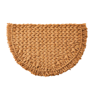 CHAUDE RECHERCHE Abordable Demi-Lune Tressé Coir Paillasson Grande Valeur pour Améliorer Votre Entrée Aujourd'hui - Product Image 1