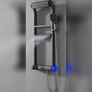 Système de douche en acier inoxydable ABS, prix d'usine, vente en gros, pluie, douchette à main, blanc mat, achat en gros, livraison mondiale - Product Image 2