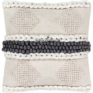 ITHL 2025 Wholesale Boho Cotton + Wool Cushion Covers Hand-Woven Decorative <b>Throw</b> <b>Pillows</b> for Home Hotel Living Room - Product Image 1