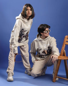 เสื้อสเวตเตอร์สวมหัวลายกราฟิกใส่ได้ทั้งชายและหญิง, เสื้อสเวตเชิ้ตแนวสตรีทสุดเท่มีฮู้ดขนาดใหญ่พิเศษดีไซน์ตามสั่งสำหรับทั้งผู้ชายและผู้หญิง - Product Image 3