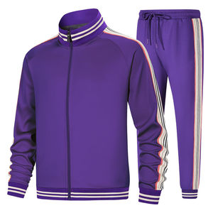 Survêtement personnalisé de haute qualité pour hommes, tenue décontractée, survêtement pour hommes, 2 pièces, fermeture à glissière complète, jogging de gymnastique - Product Image 2