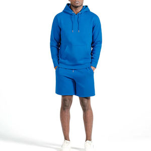 Pull épais en coton mélangé de haute qualité avec logo personnalisé brodé Basics Sweats à capuche vierges Boxy Blue Boxy Blue Hoodie Prix d'usine - Product Image 6