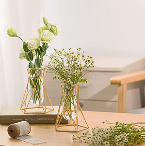 Jarrón de flores de Metal de diseño atractivo de latón AK con jarrón de mesa de alta calidad con acabado dorado para decoración de mesa/acento de decoración de café - Product Image 2